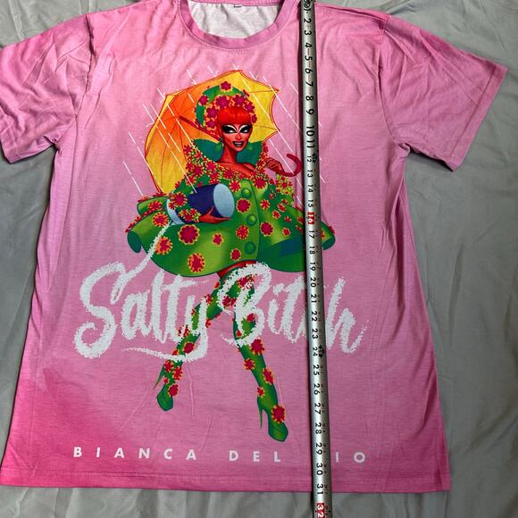 Bianca Del Rio Pink, "Salty B*tch"  Oversized Graphic, Short Sleeve T-Shirt- L - Picture 5 of 7